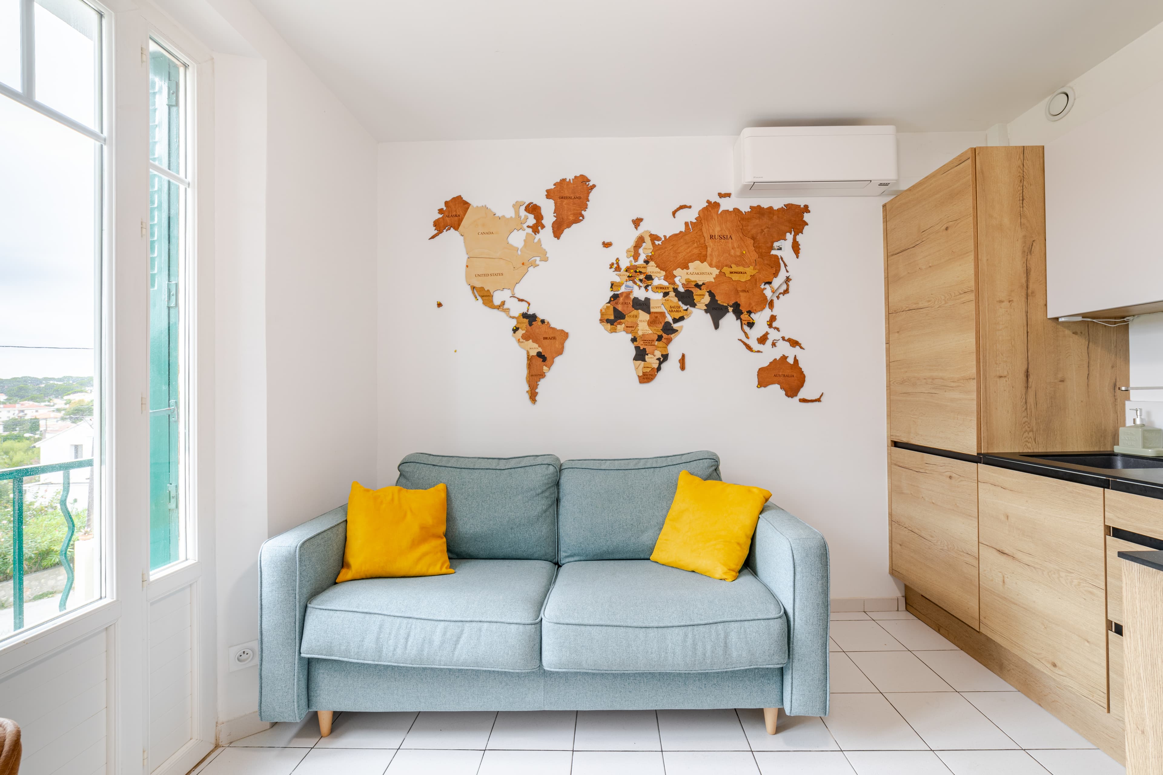 Wohnzimmer mit Schlafsofa, Sanary-sur-Mer
